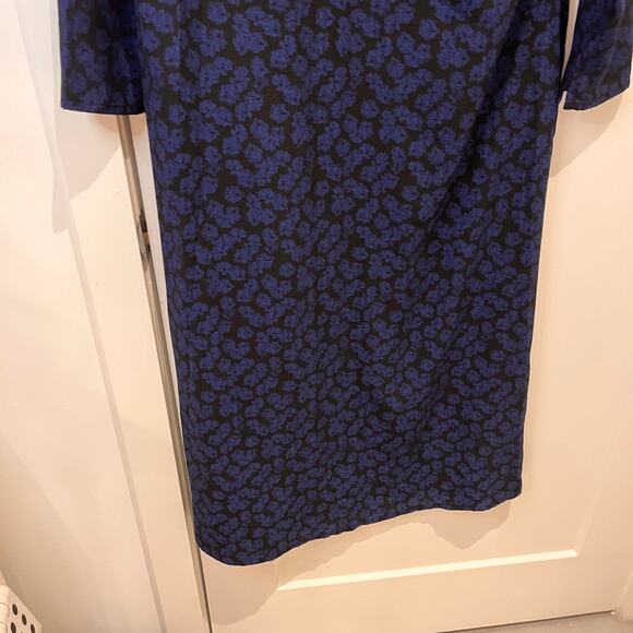 Elizabeth And James Blue Black Floral Long Sleeves Maxi Dress Size Small - Picture 12 of 13